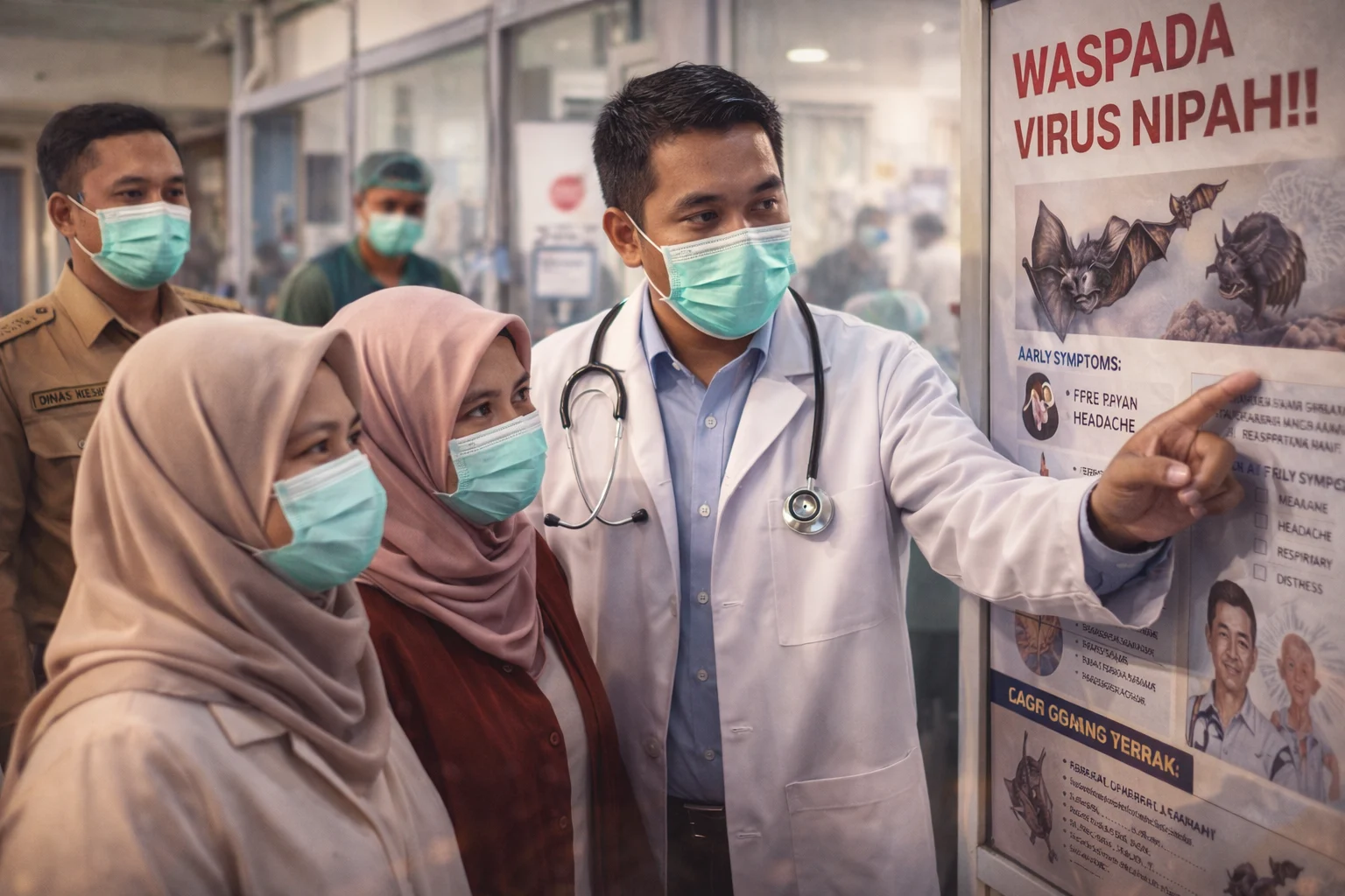 Petugas kesehatan di rumah sakit Pontianak meningkatkan pengawasan terhadap gejala mirip influenza dan virus Nipah