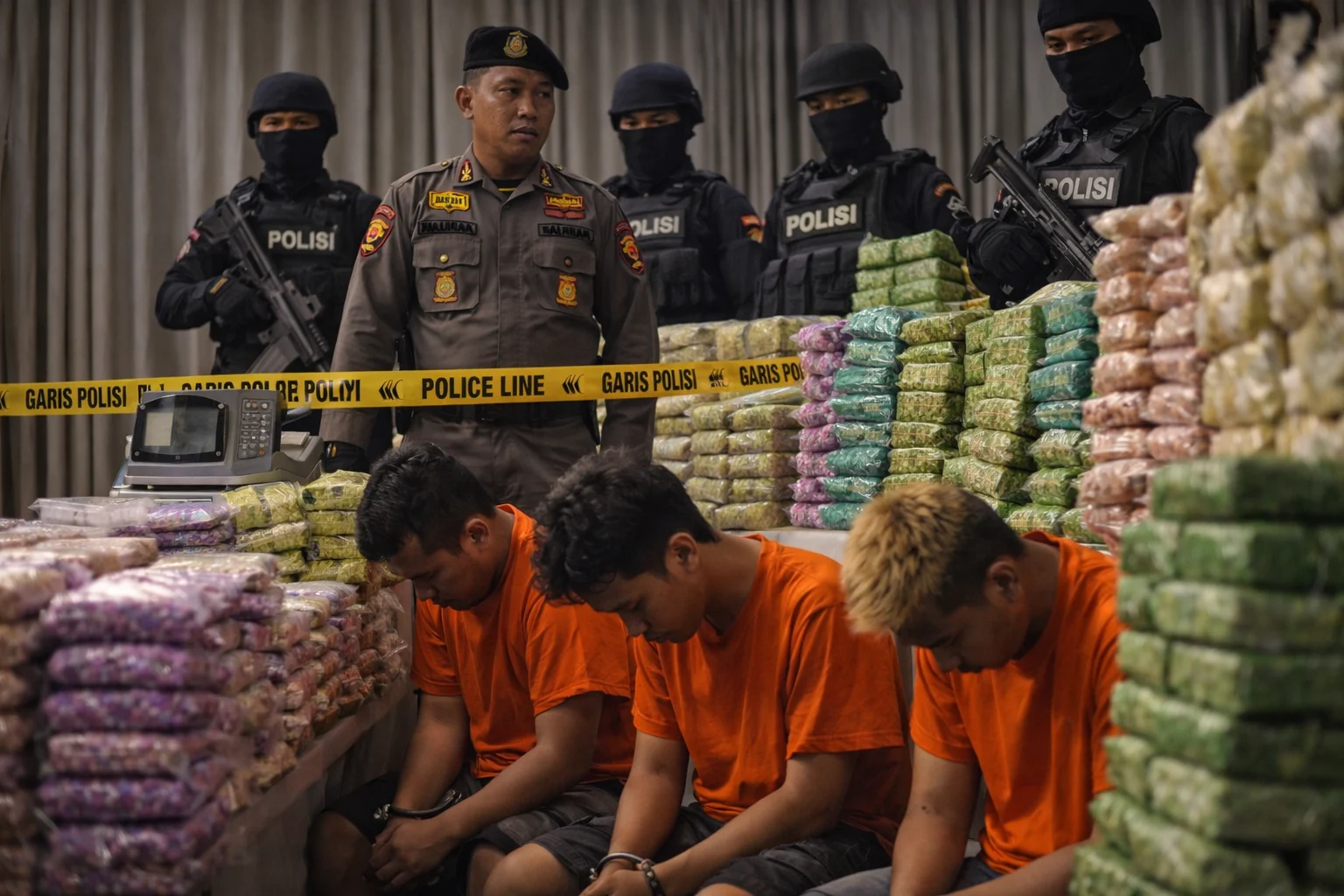 ilustrasi Petugas Polda Kalbar menunjukkan barang bukti sabu 28 kilogram dan puluhan ribu ekstasi yang digagalkan di Pontianak