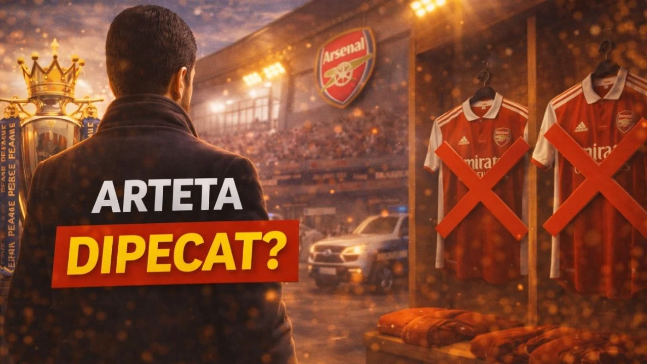 Mikel Arteta memimpin Arsenal di pinggir lapangan dalam pertandingan Premier League