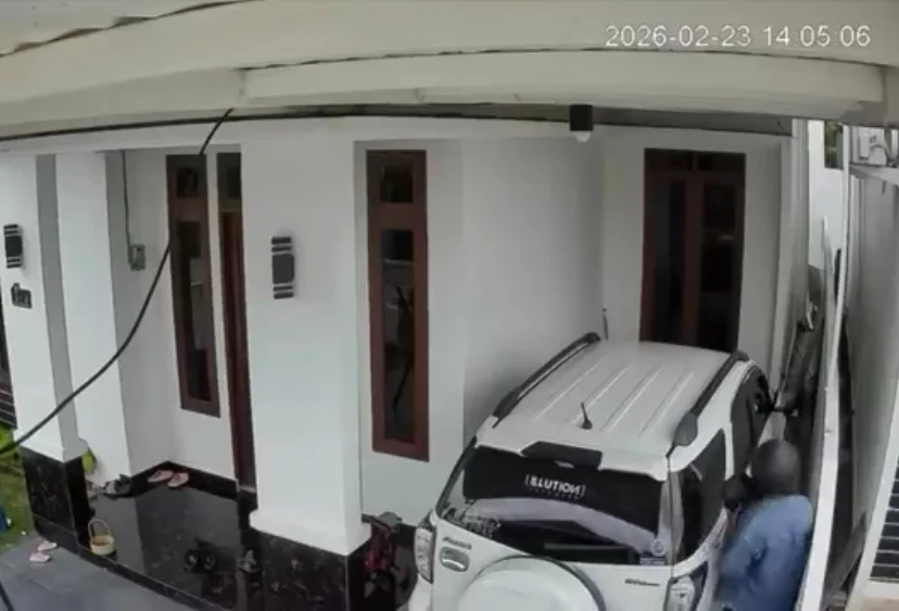 Rumah korban tempat mobil hilang berdasarkan rekaman CCTV