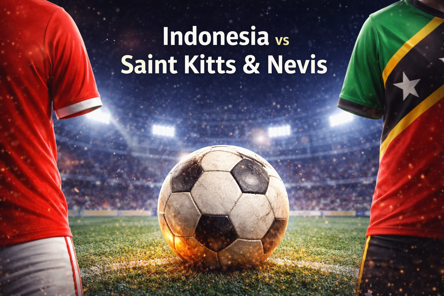 Pertandingan Timnas Indonesia vs Saint Kitts dan Nevis dalam laga uji coba internasional q