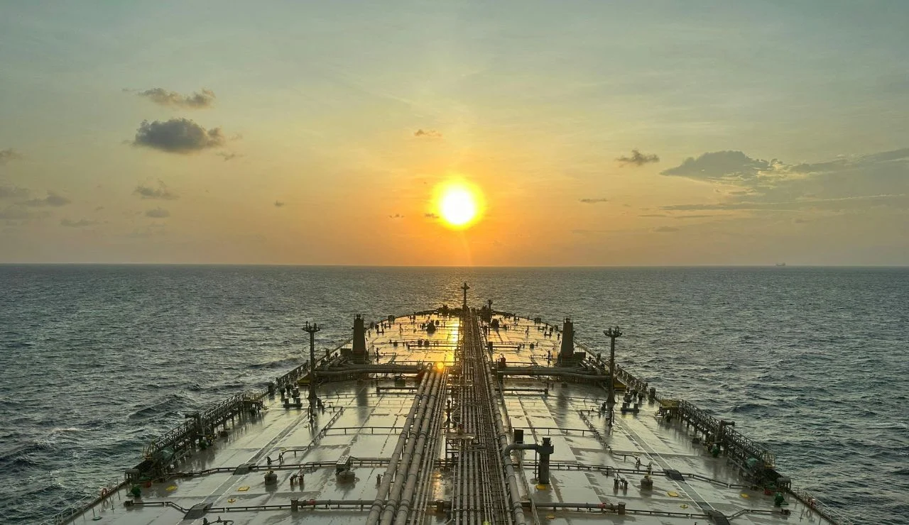 Ilustrasi jalur pelayaran minyak di Selat Hormuz