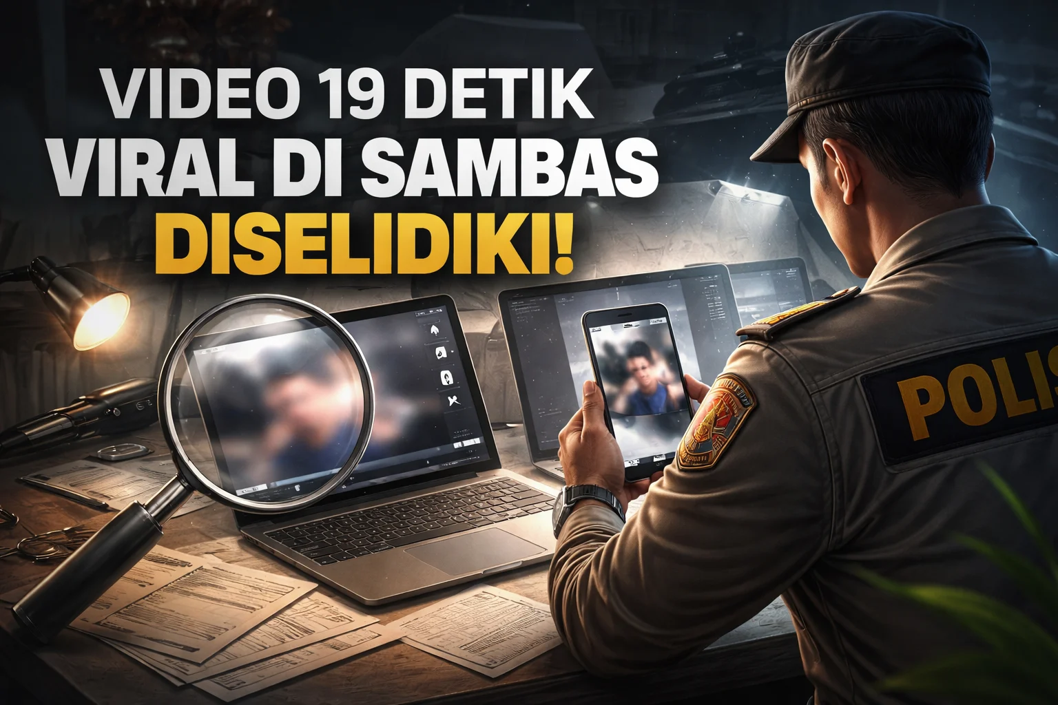 ilustrasi video viral di media sosial diselidiki polisi