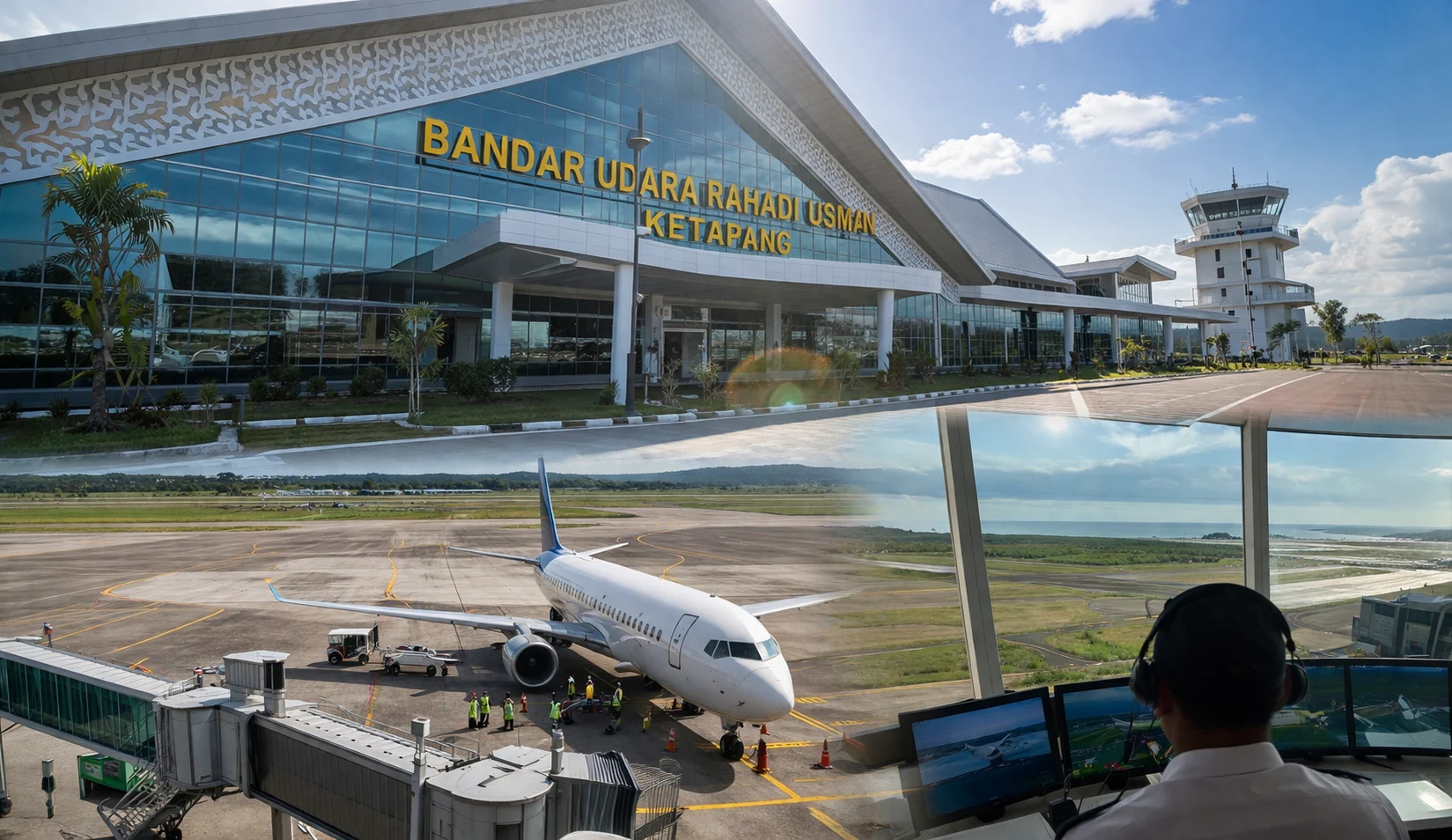 Bandara Rahadi Usman Ketapang dengan terminal baru