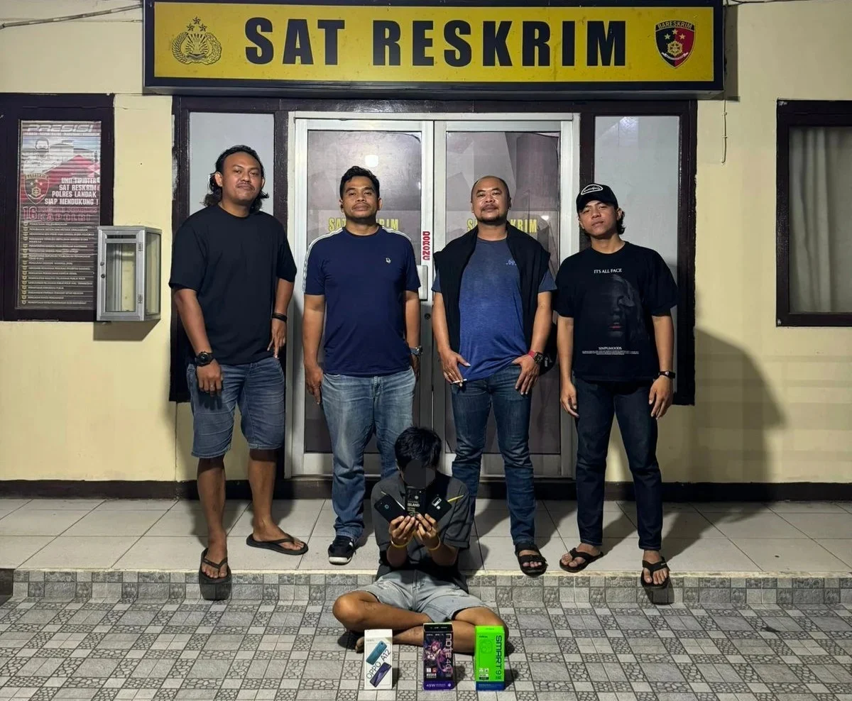 Pelaku pembobol rumah di Landak saat ditangkap aparat