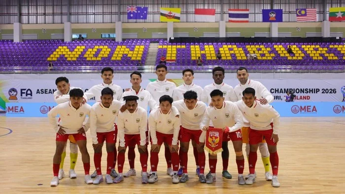 Timnas Futsal Indonesia menghadapi Malaysia di Piala AFF Futsal 2026 sore hari