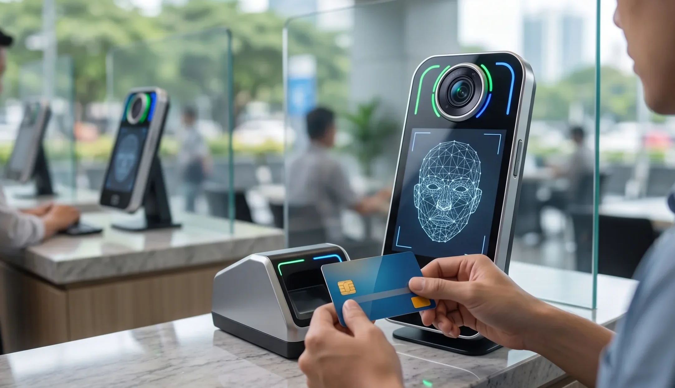 Ilustrasi verifikasi biometrik kartu SIM