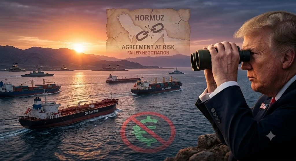 Donald Trump menyebut Iran tak akan memungut biaya kapal yang melintasi Selat Hormuz.
