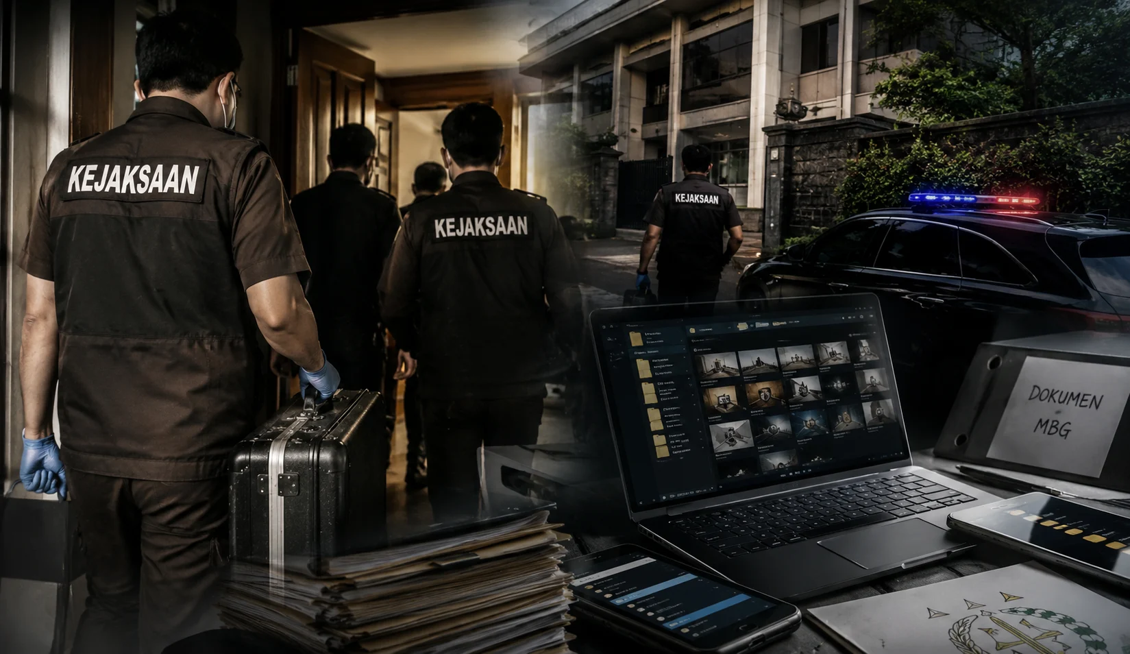 Tim penyidik Kejaksaan Agung melakukan penggeledahan terkait kasus dugaan korupsi Program Makan Bergizi Gratis.