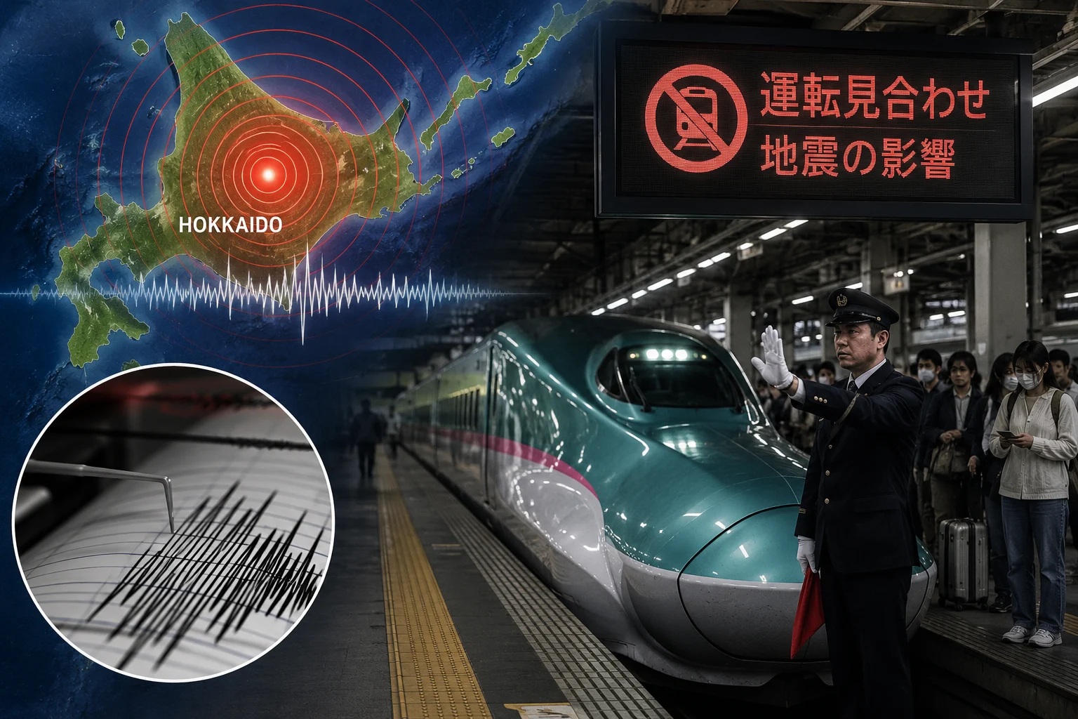 Kereta cepat Shinkansen berhenti sementara setelah gempa Magnitudo 5,6 mengguncang Hokkaido, Jepang.