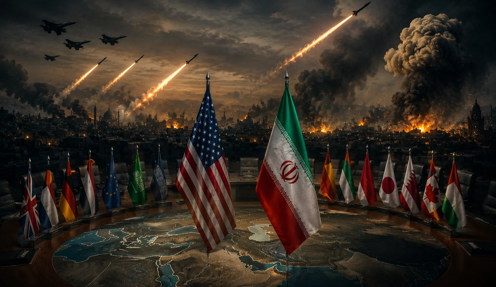 Sejumlah negara menyerukan Iran menghentikan serangan demi mencegah eskalasi konflik di Timur Tengah.