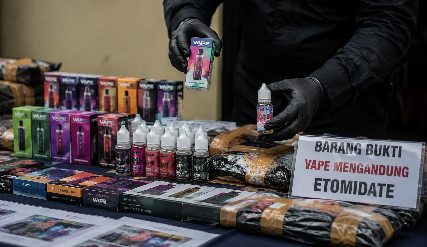 vape mengandung etomidate di Kalbar diduga selundupan dari Malaysia Berhasil ditangkap.