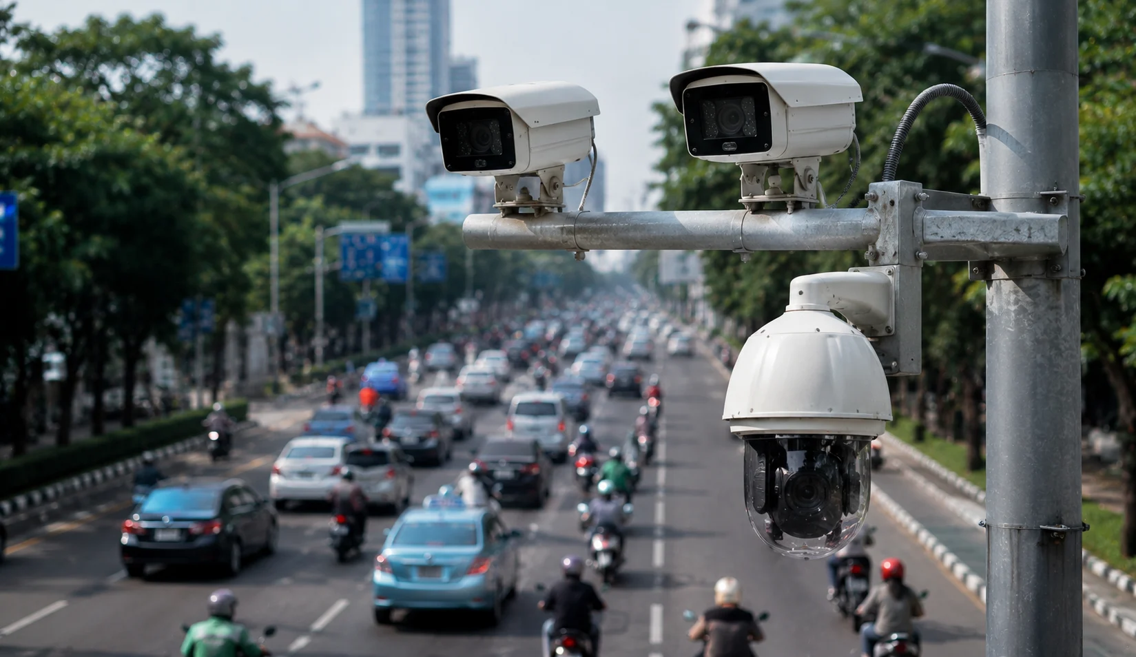 Kondisi kamera ETLE yang terpasang di jalur protokol saat diumumkan bahwa pelaksanaan agenda Operasi Patuh 2026 ditunda ini alasan Korlantas Polri fokus ke Hari Bhayangkara