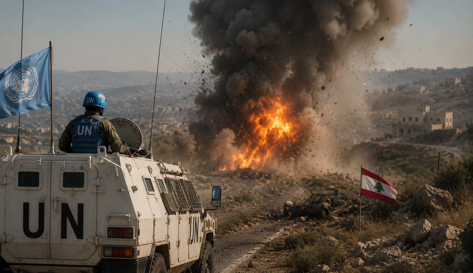 Kendaraan militer Lebanon yang menjadi sasaran serangan di wilayah selatan Lebanon, memicu kecaman dari UNIFIL dan pemerintah Lebanon.
