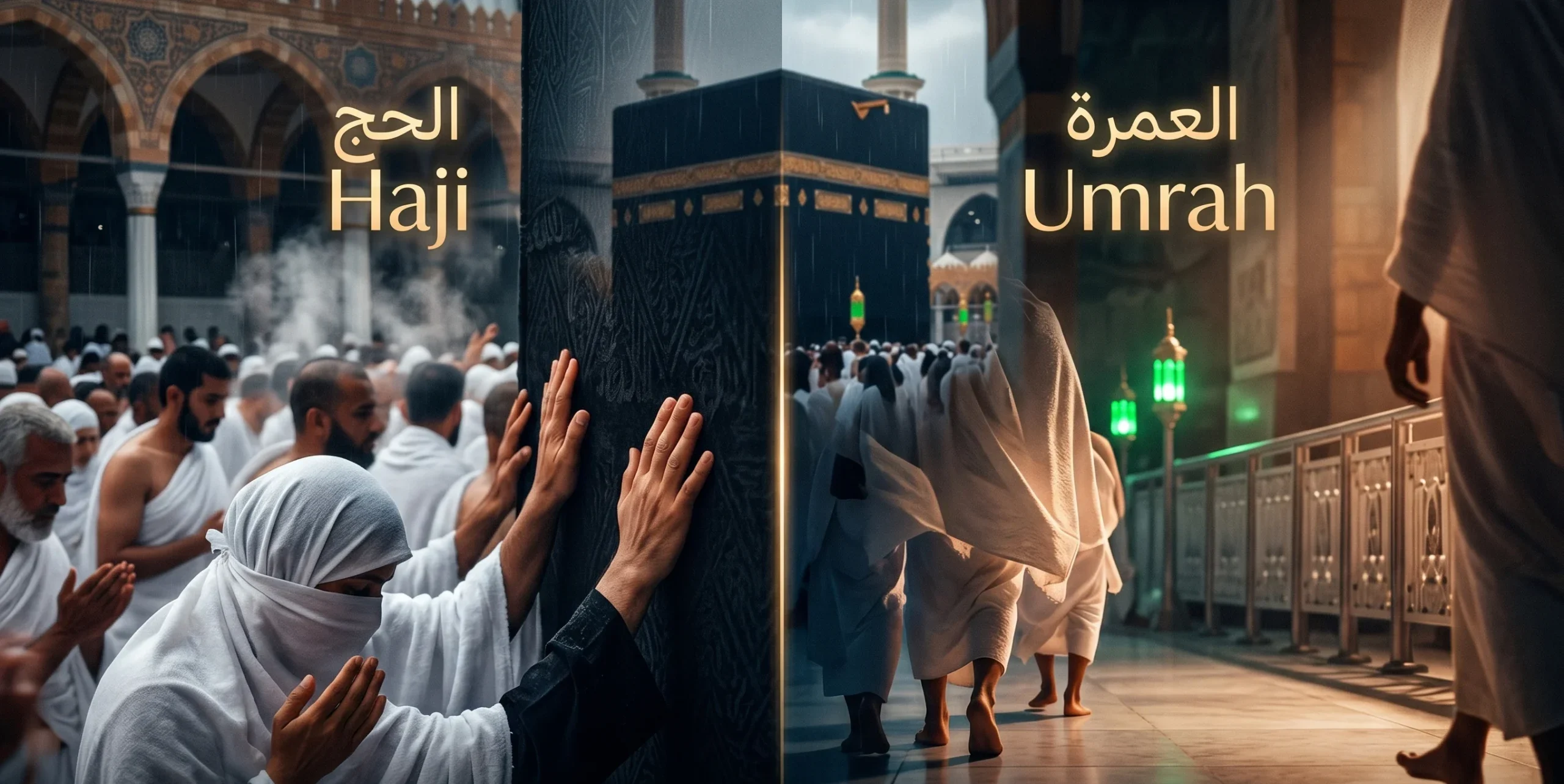 Jemaah Muslim melaksanakan ibadah di Masjidil Haram, Makkah, saat musim haji dan umrah.