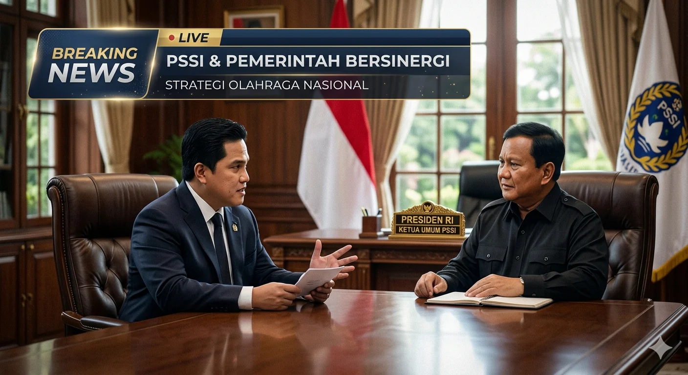 Erick Thohir bertemu Presiden Prabowo Subianto membahas pengembangan olahraga nasional.