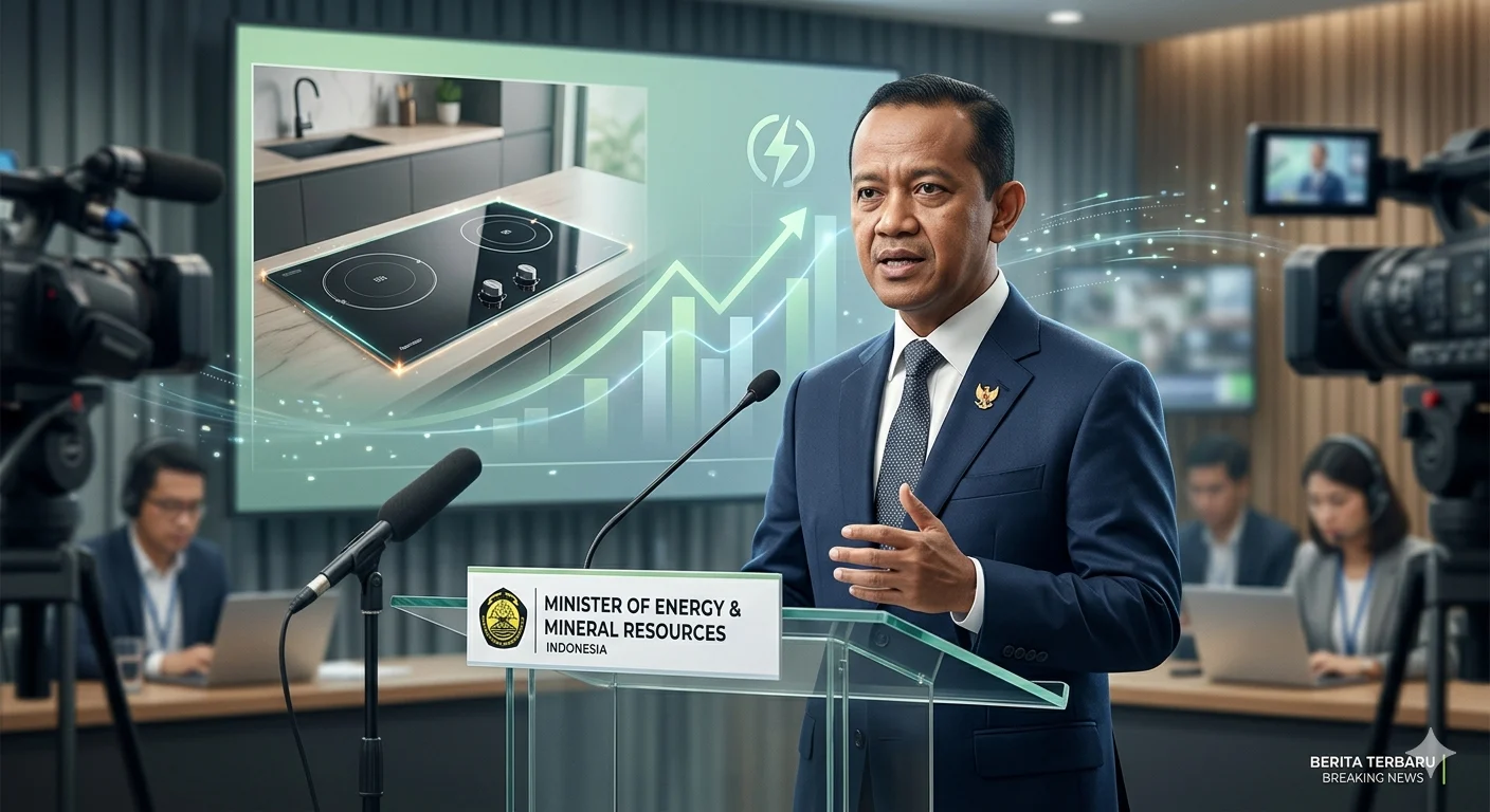 Menteri ESDM Bahlil Lahadalia memaparkan usulan program kompor listrik dalam rapat bersama DPR.