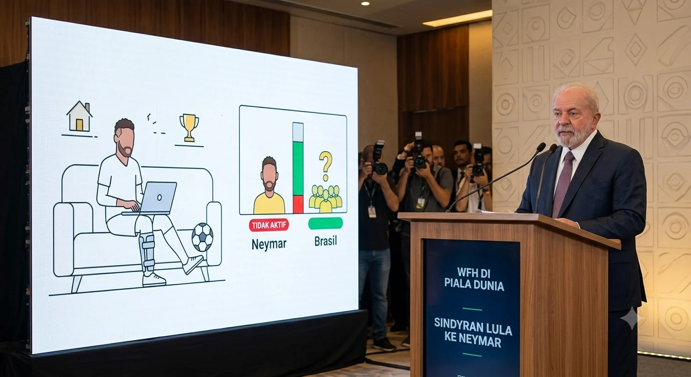Presiden Brasil Luiz Inacio Lula da Silva menyindir Neymar yang dipanggil ke Timnas Brasil saat masih cedera di Piala Dunia 2026.