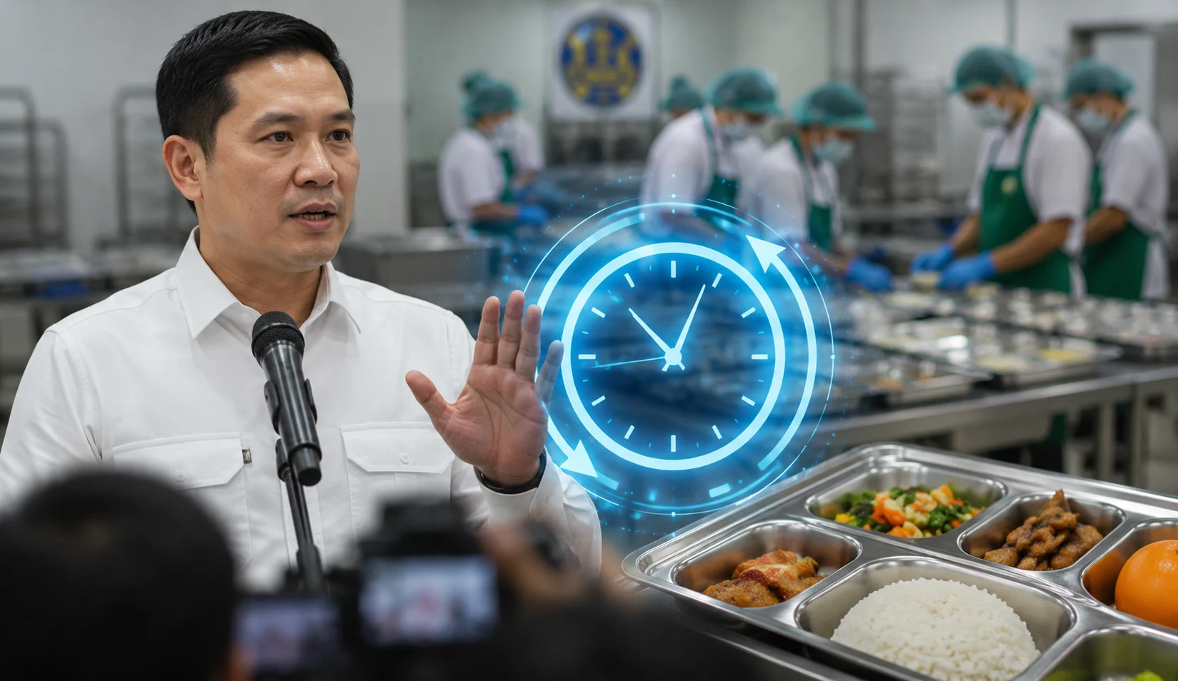 Distribusi makanan bergizi gratis kepada siswa dalam Program MBG.