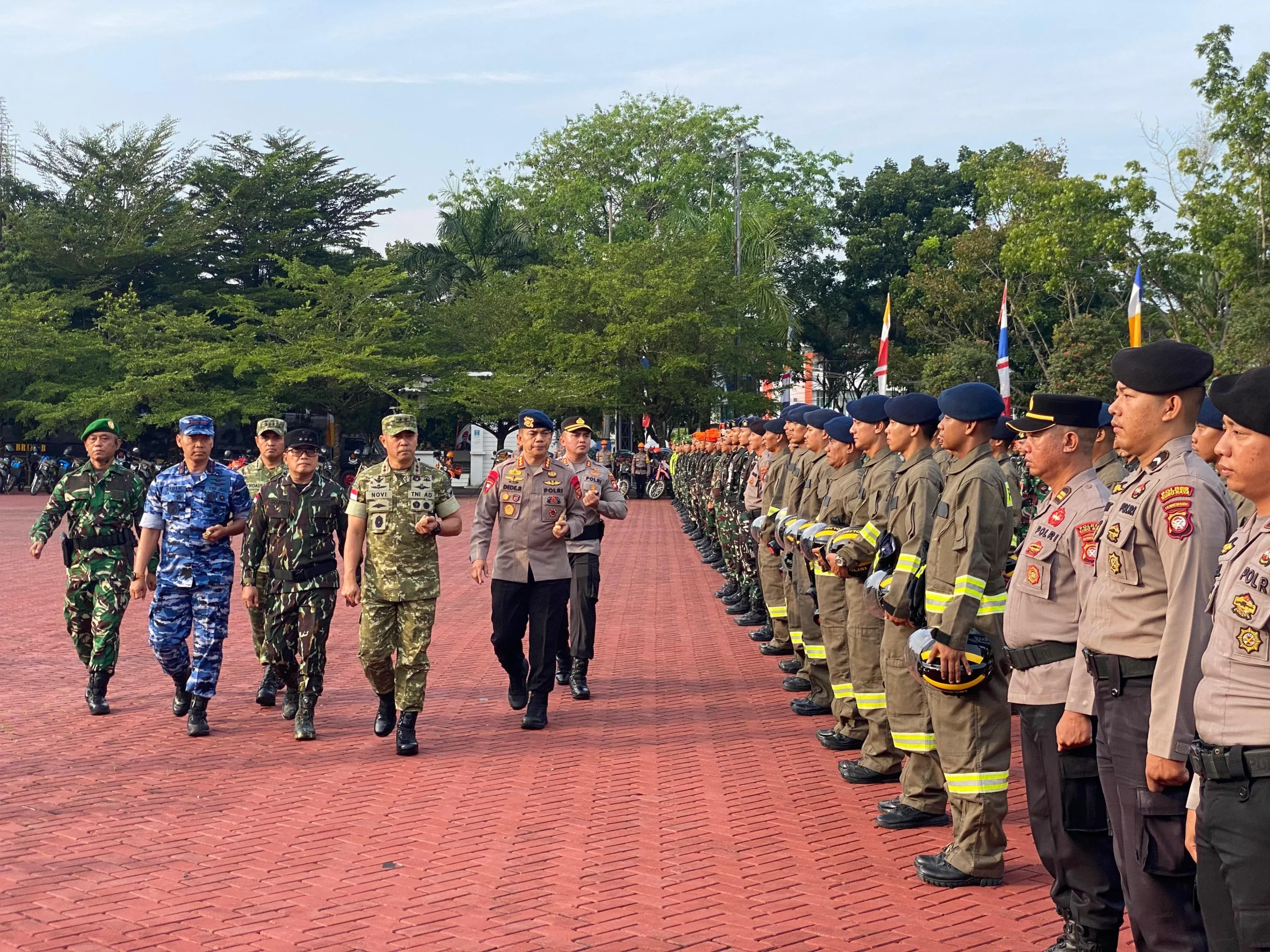 Apel Siaga Penanggulangan Karhutla 2026 di Kantor Bupati Kubu Raya melibatkan TNI, Polri, BPBD, BMKG dan Forkopimda