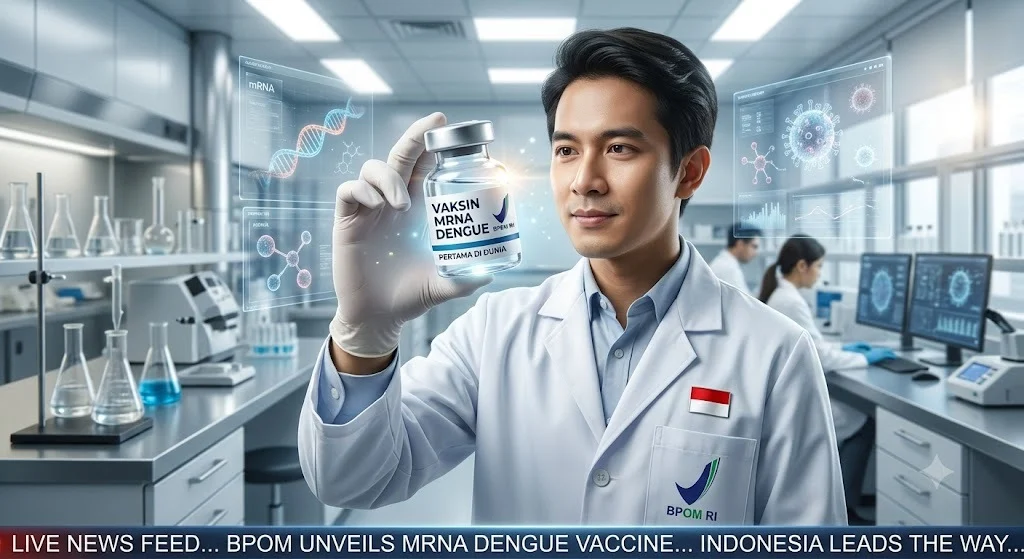 Peneliti sedang mengembangkan vaksin mRNA dengue di laboratorium.